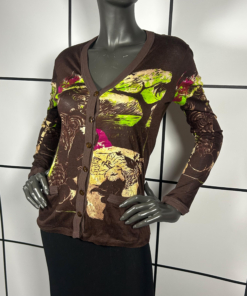 1990's Jean Paul Gaultier Classique Native Print Cardigan - Image 2
