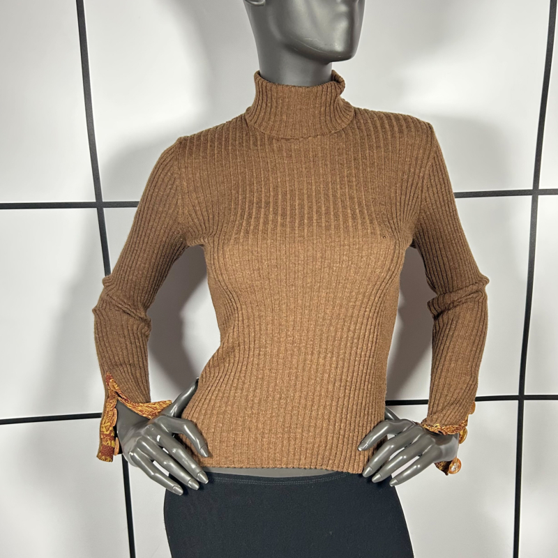 2000's Jean Paul Gaultier Wool Turtleneck With Cuff Detail