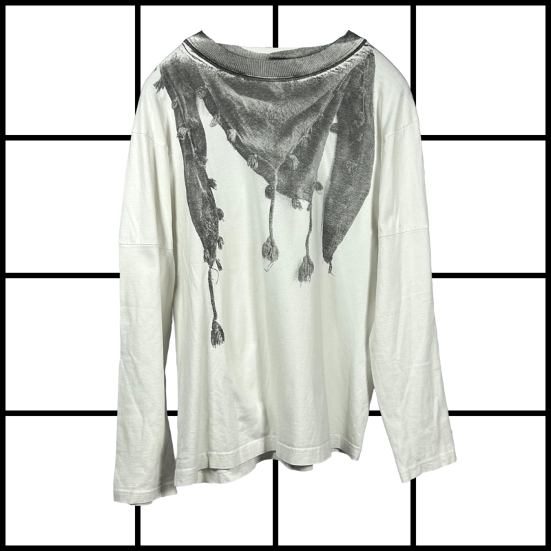 A/W2004 Maison Martin Margiela Artisanal Trompe-loeil Scarf Longsleeve