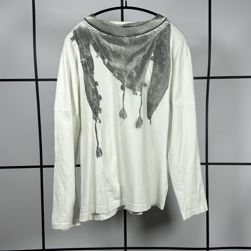 A/W2004 Maison Martin Margiela Artisanal Trompe-loeil Scarf Longsleeve
