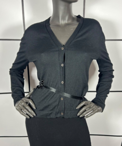 2000's Miu Miu Cashmere Cardigan With Silk Strap