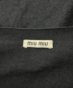2000's Miu Miu Cashmere Cardigan With Silk Strap - Image 7