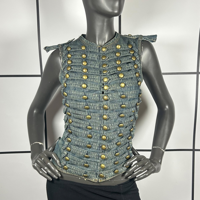 1990s Plein Sud Napoleon Denim Vest