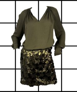 2000's Plein Sud Silk Top with Sequin Skirt