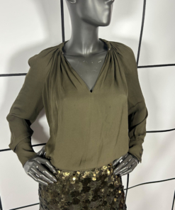 2000's Plein Sud Silk Top with Sequin Skirt - Image 2