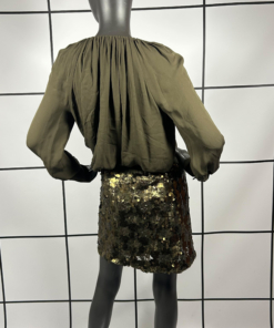2000's Plein Sud Silk Top with Sequin Skirt - Image 5