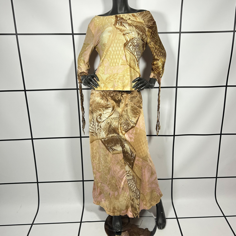 A/W2001 Roberto Cavalli Runway Silk/Poly Set