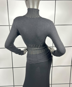 2010's Roberto Cavalli Class Chained Turtleneck Corset Top - Image 5