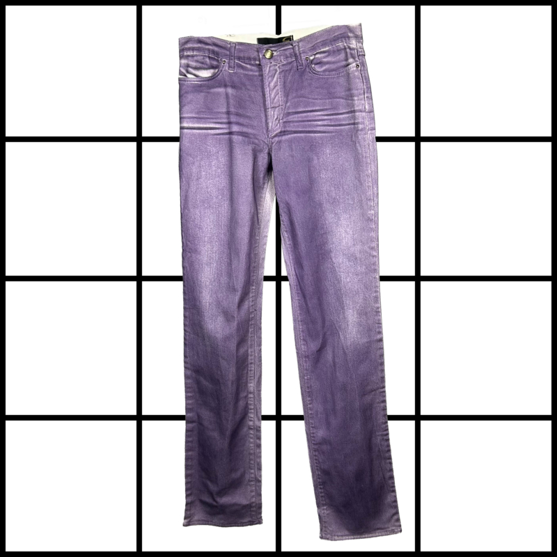 2000s Roberto Cavalli Just Purple Straight Leg Jeans