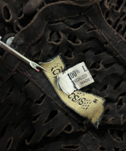 2000's Roberto Cavalli Leather Fringe Mesh Top - Image 7