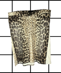 2000s Roberto Cavalli Leopard Print Skirt