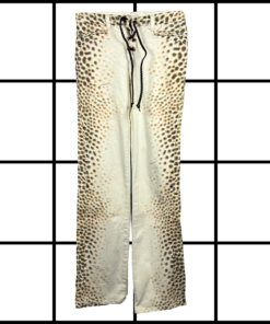 2000s Roberto Cavalli Leopard Print Laced Jeans