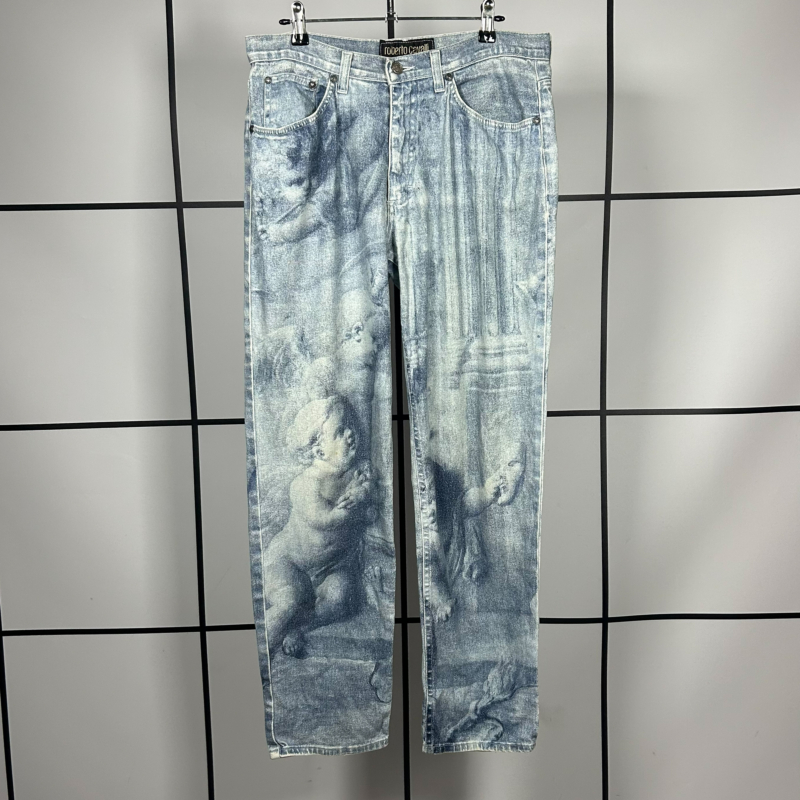 A/W1995 Roberto Cavalli Renaissance Baby Print Pants