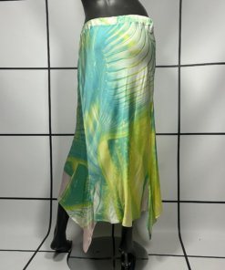 S/S2001 Roberto Cavalli Silk Psychedelic Print Skirt - Image 5