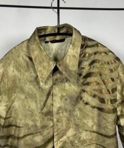 2000s Roberto Cavalli Silk Animal Print Short Sleeved Tshirt - Image 2
