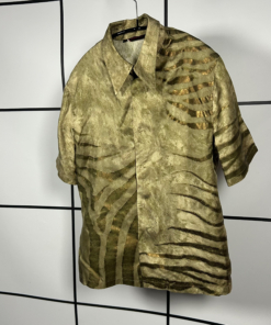 2000s Roberto Cavalli Silk Animal Print Short Sleeved Tshirt - Image 4