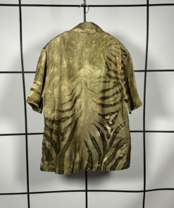 2000s Roberto Cavalli Silk Animal Print Short Sleeved Tshirt - Image 6