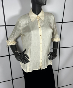 2000s Roberto Cavalli Snake Button Silk Button Up - Image 2