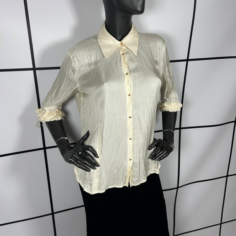 2000s Roberto Cavalli Snake Button Silk Button Up