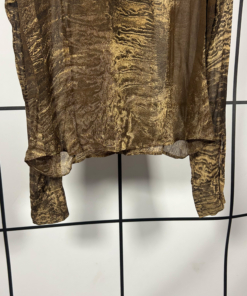 2000's Roberto Cavalli Sand Erosian Silk Shirt - Image 8