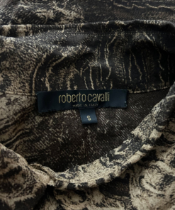 2000's Roberto Cavalli Sand Erosian Silk Shirt - Image 9