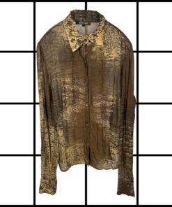 2000's Roberto Cavalli Sand Erosian Silk Shirt