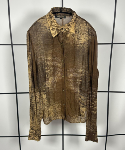 2000's Roberto Cavalli Sand Erosian Silk Shirt
