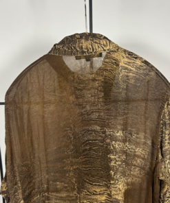 2000's Roberto Cavalli Sand Erosian Silk Shirt - Image 7