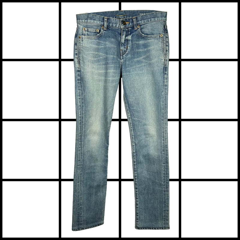 A/W2021 Saint Laurent Blue Washed Denim Jeans