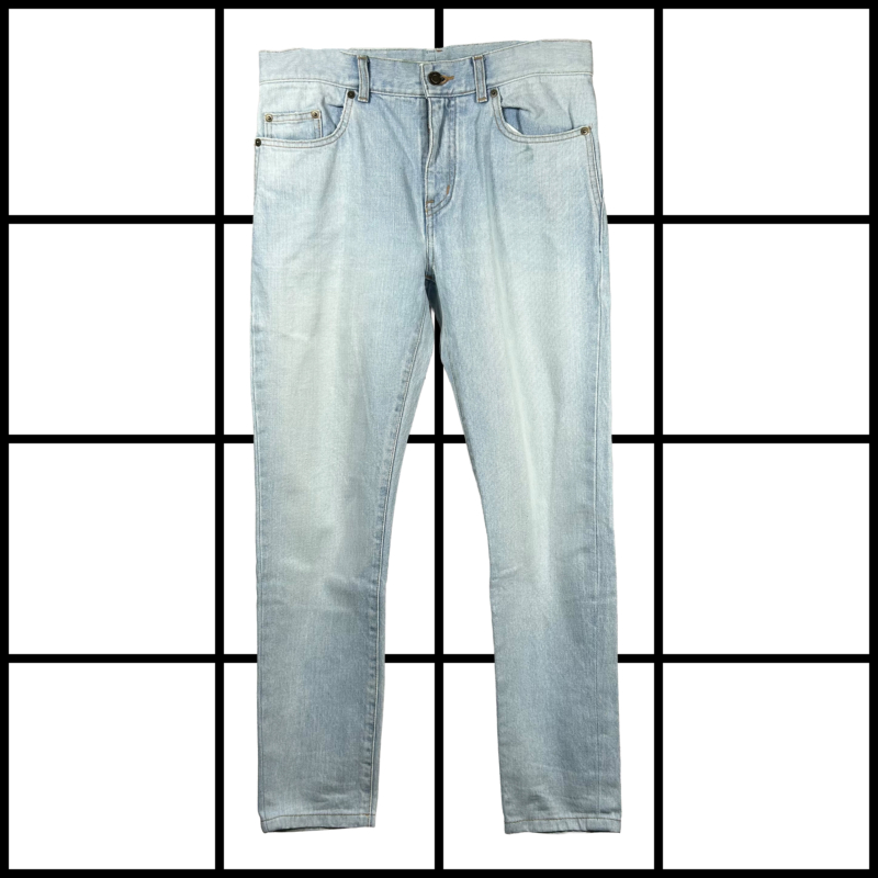 2017 Saint Laurent Light Blue Denim Jeans by Hedi Slimane