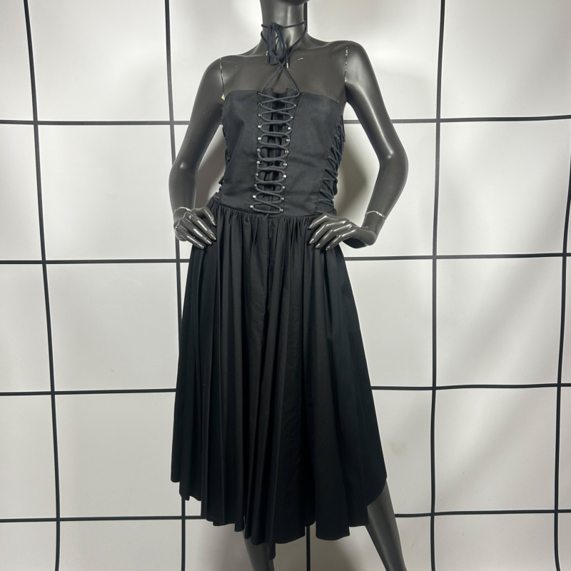 1990s Thierry Mugler Lace Up Corset Dress