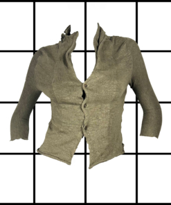 2000's Yohji Yamamoto Cropped Khaki Linen Cardigan