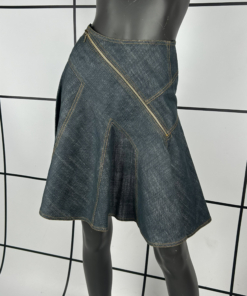 2000s Alaïa Asymmetric Zip Skirt - Image 3