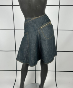 2000s Alaïa Asymmetric Zip Skirt - Image 4