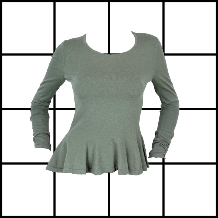 2000s Alaïa Peplum Wool Blend Top