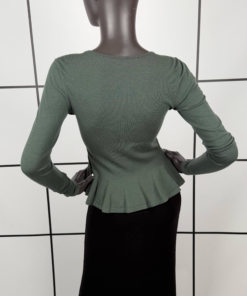 2000s Alaïa Peplum Wool Blend Top - Image 4