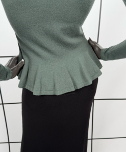 2000s Alaïa Peplum Wool Blend Top - Image 5