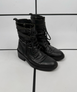 2010s Ann Demeulemeester Buckled Biker Ankle Boots - Image 4