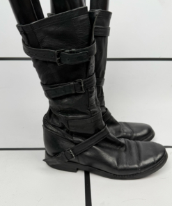 2010s Ann Demeulemeester Midcalf Buckled Riding Boots - Image 4