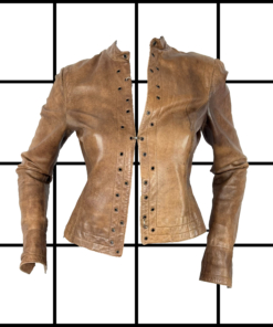 2000s Dirk Bikkembergs Brown Leather Pierced Jacket