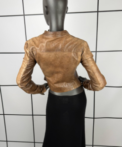 2000s Dirk Bikkembergs Brown Leather Pierced Jacket - Image 8
