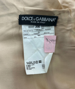 2000s Dolce & Gabbana Silk Golden Bustier Top - Image 7