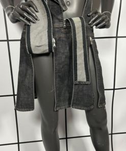 S/S2005 Dolce & Gabbana Multi Zip Denim Midi Dress - Image 4