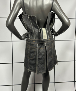 S/S2005 Dolce & Gabbana Multi Zip Denim Midi Dress - Image 7