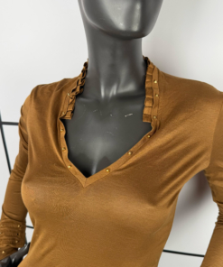 2000s Gucci Stutted Cutout Sleeve Top - Image 2