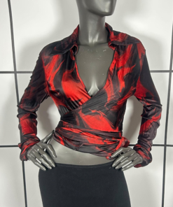 S/S2001 Gucci Magma Print Wrap Top