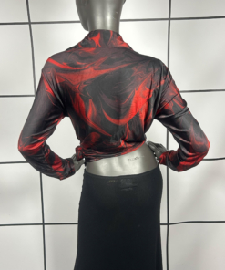 S/S2001 Gucci Magma Print Wrap Top - Image 5