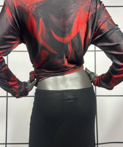 S/S2001 Gucci Magma Print Wrap Top - Image 6