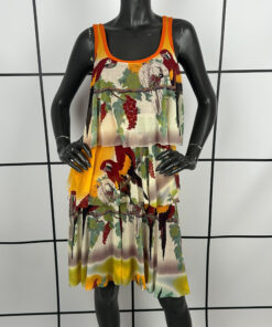 2000s Jean Paul Gaultier Parrot Paradise Midi Dress