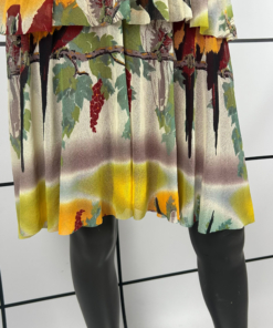 2000s Jean Paul Gaultier Parrot Paradise Midi Dress - Image 4